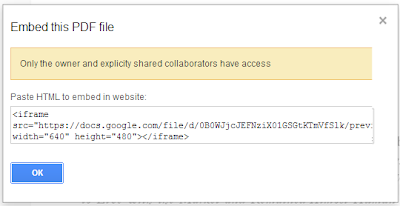 Memasukkan File Pdf ke Postingan Blog dari Google Drive