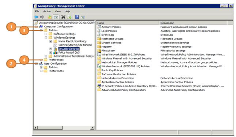 групповые политики windows 2016