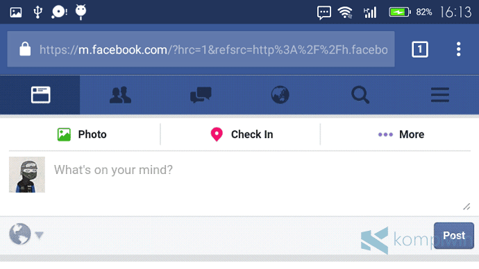 facebook mobile chrome android