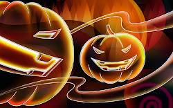 halloween cute wallpapers cartoons backgrounds desktop pumpkin pumpkins neon hd bing