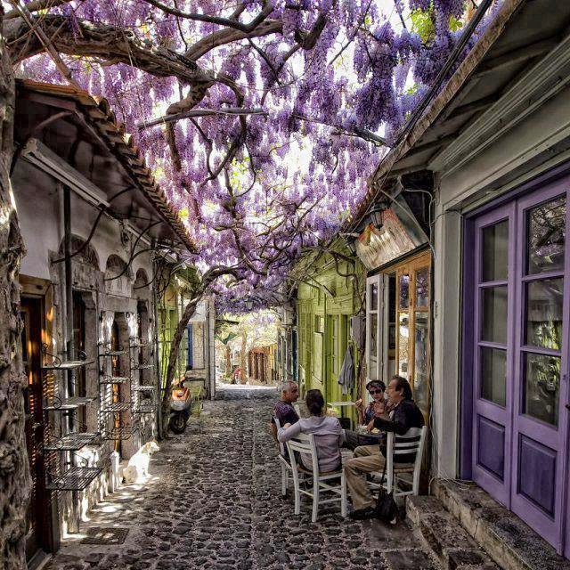 Castle Street, Molyvos, Grécia 