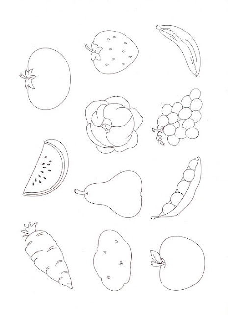 Dibujos Para Diferenciar Frutas Y Verduras