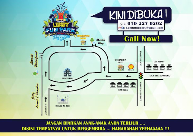 Lumut Fun Park- maps || Adni Suite Homestay Seri Manjung Lumut