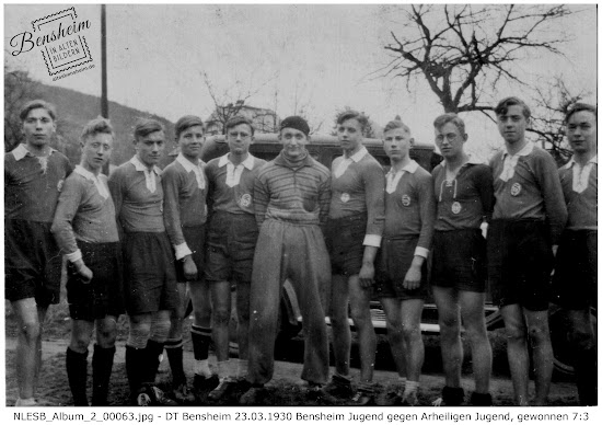 Turnverein Bensheim 1862, 9. März 1930, Sieg der 2. Mannschaft gegen Arheiligen  7:3, Nachlass Egon Stoll-Berberich, Bensheim