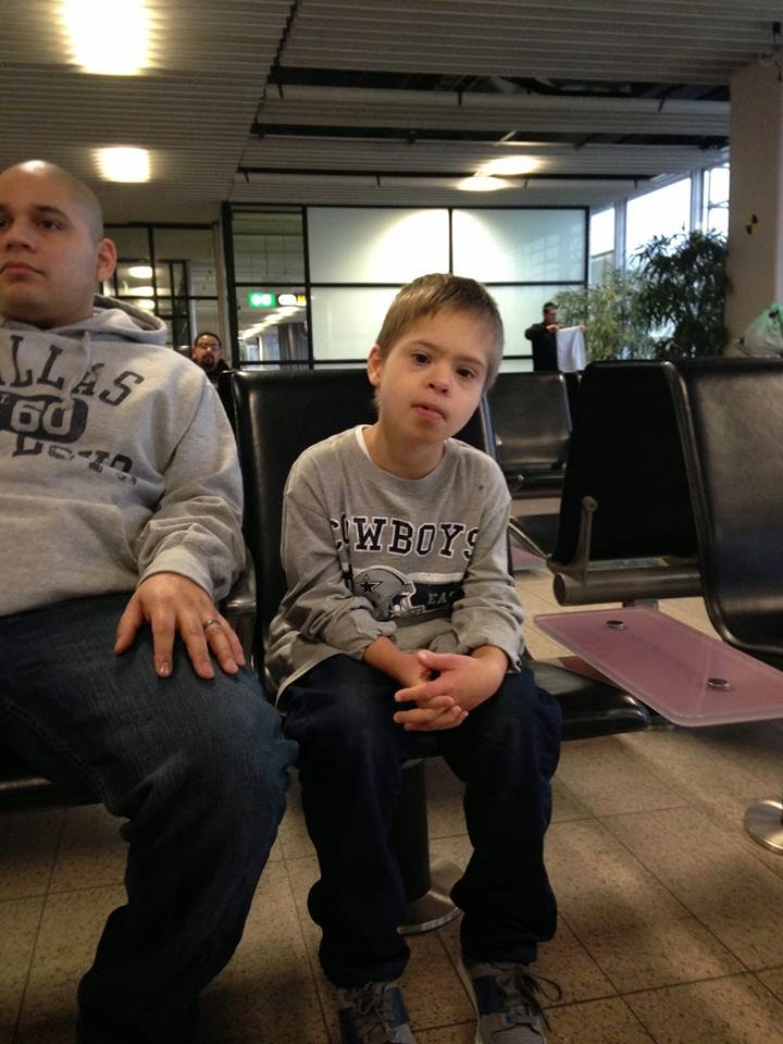 Roman at the airport headed home