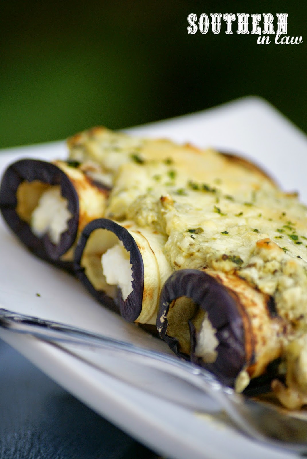 Low Fat Eggplant Involtini Recipe with Ricotta and Pesto - healthy, low fat, low carb, gluten free, egg free