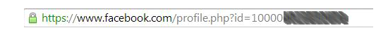 facbook username for page and user profile step 1