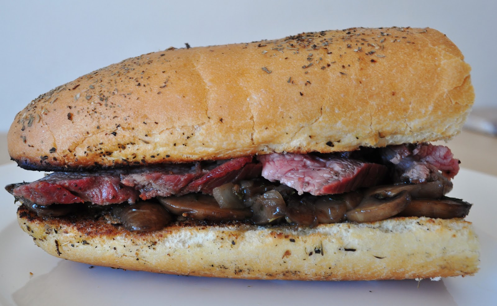 My Tiny Oven Grilled Steak and Mushroom Sandwiches