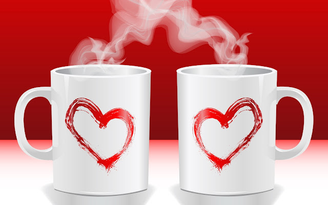hot drink, love, hearts, hot