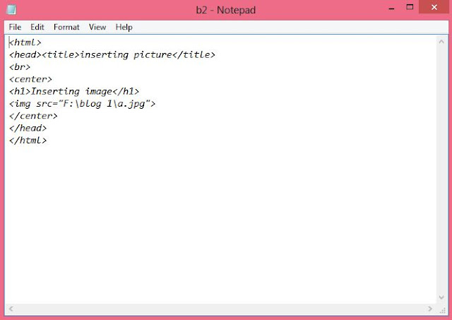 Insert picture in HTML
