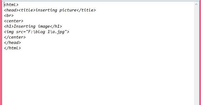 Insert picture in HTML