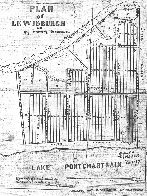 Tammany Family Early Map of Lewisburgh
