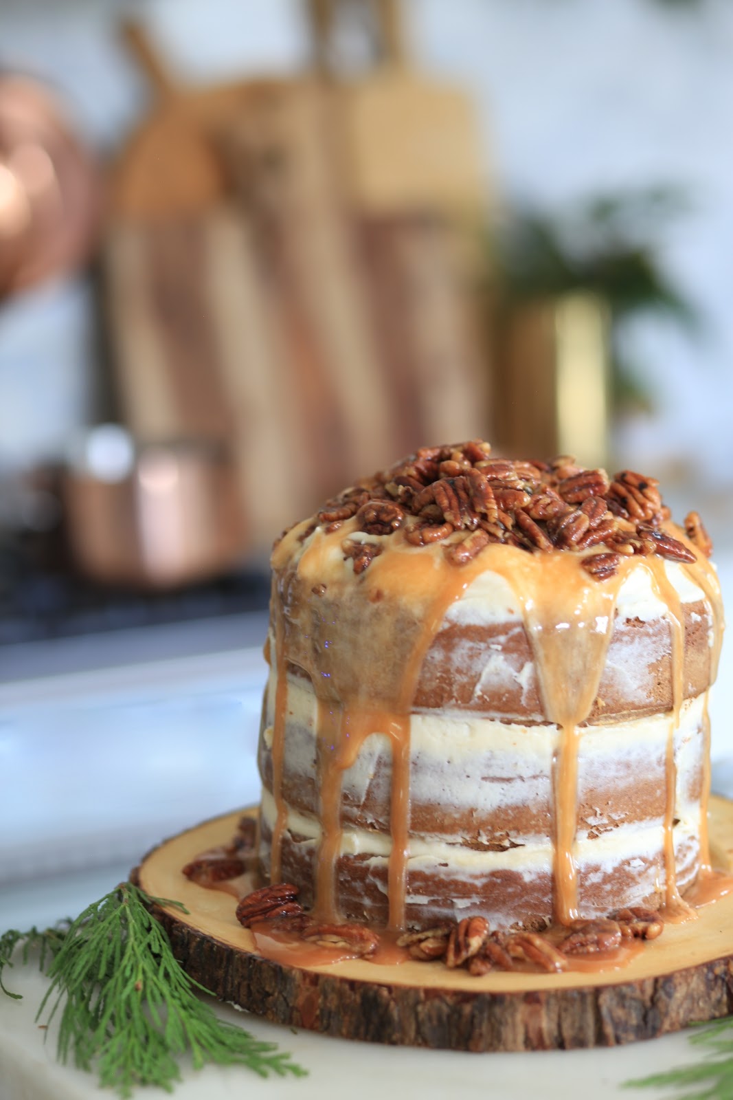 Salted Caramel Drizzle Spice Cake FRENCH COUNTRY COTTAGE