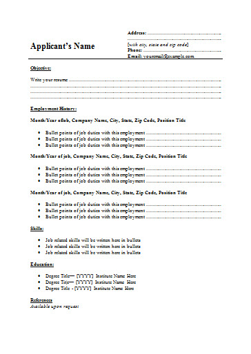 free resume pdf download
