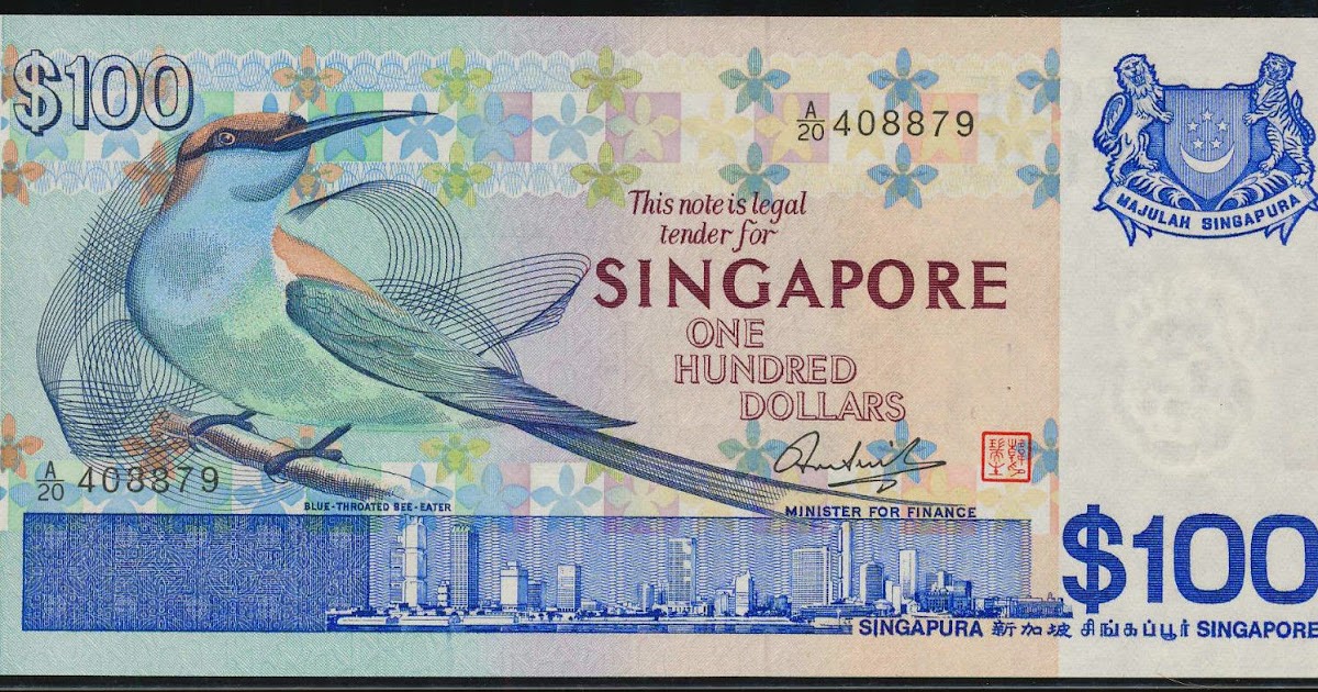 Singapore 100 Dollars banknote Bird Series|World Banknotes & Coins