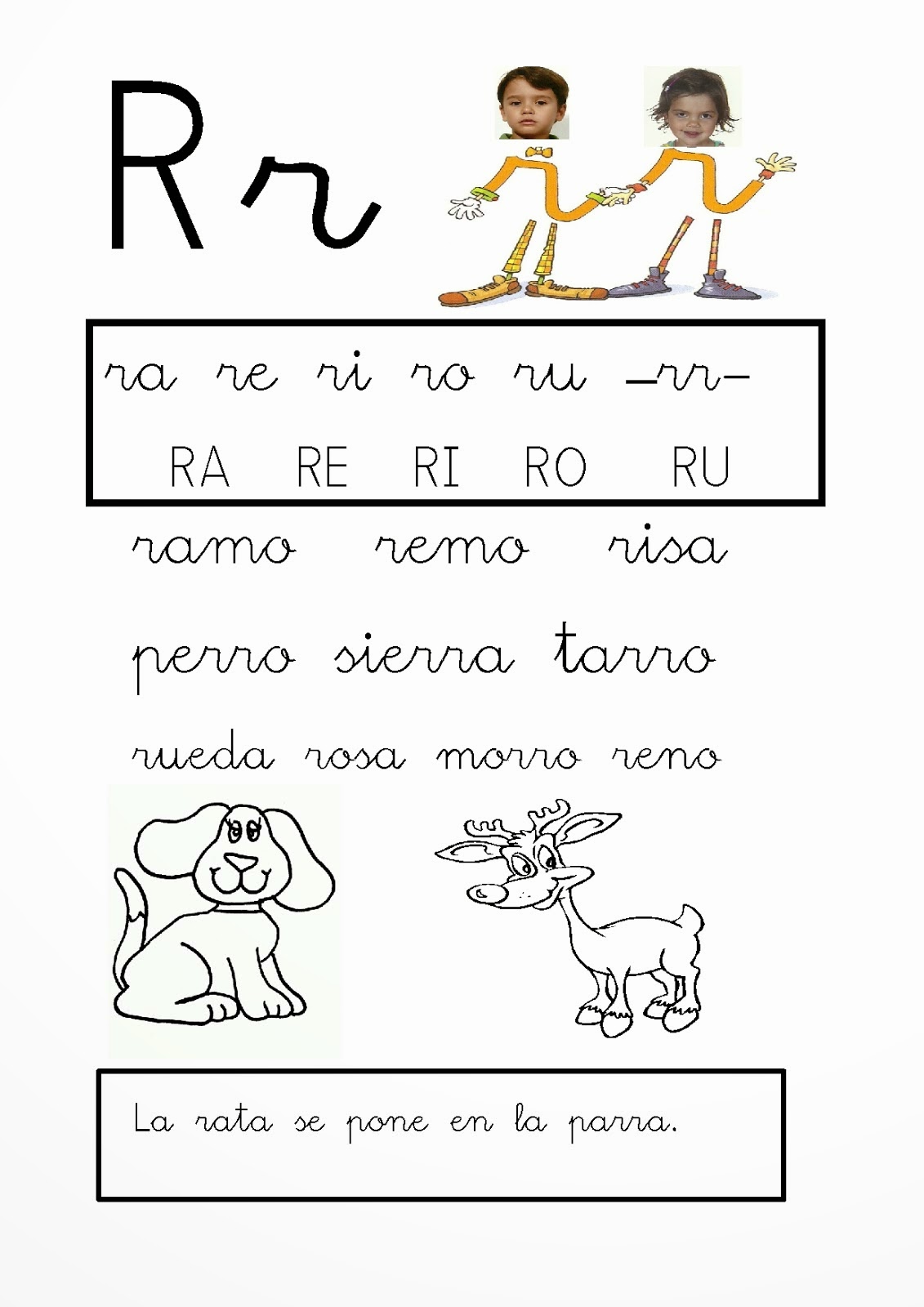 NO QUIERO SER PETER PAN: REPASO LA LETRA R