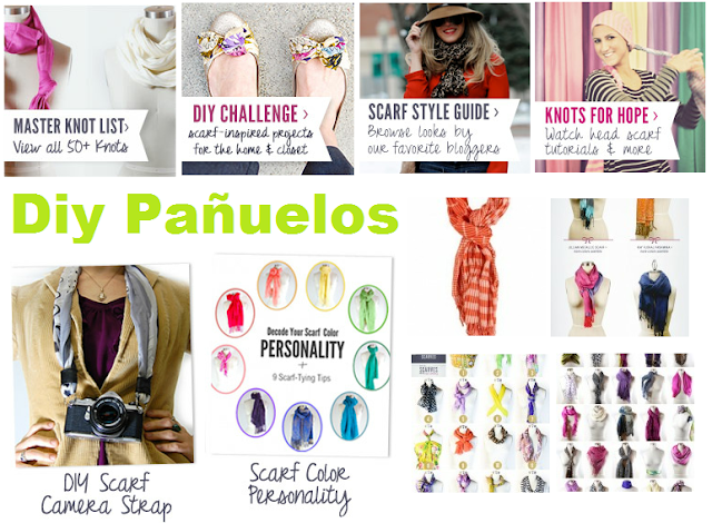 pañuelos, scarves, diys, tutoriales, accesorios