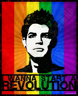 Adam Lambert Rainbow Flag Revolution T-shirt design