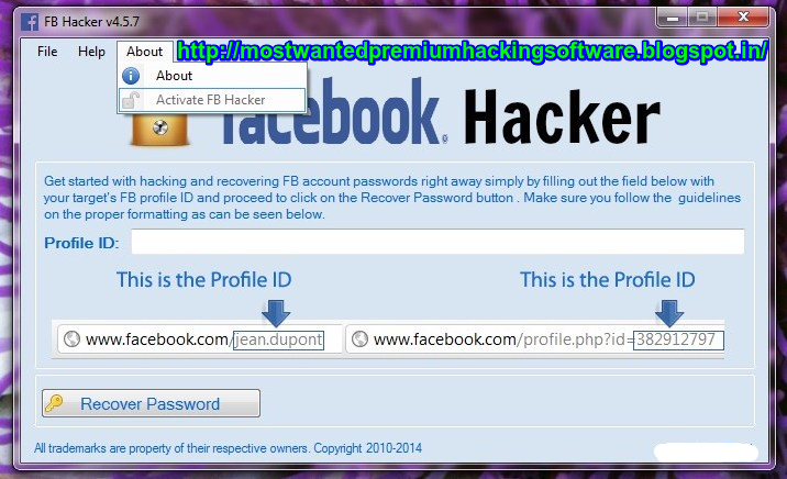 Facebook hacker activation code free download