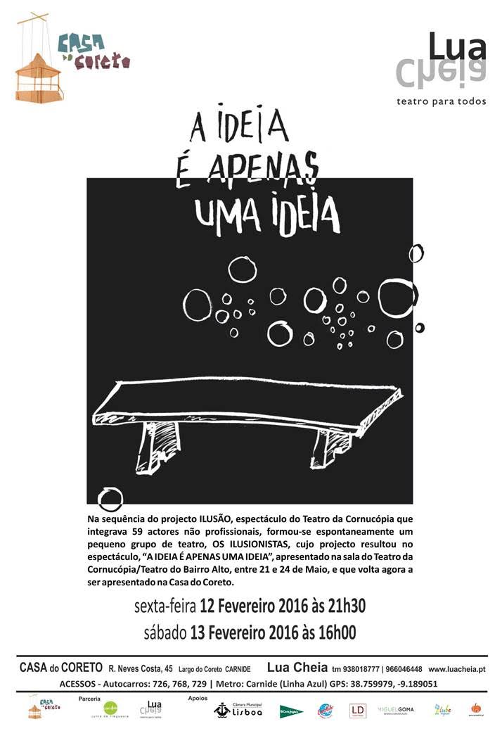 "A Ideia é apenas uma ideia" de novo no Teatro do Coreto