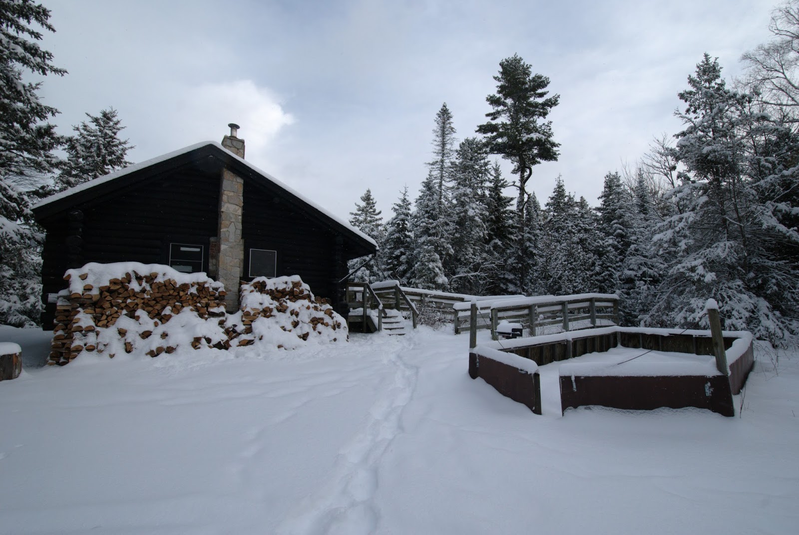 Cliffs And Ruins Winter Cabin Camping At Wilderness State Park