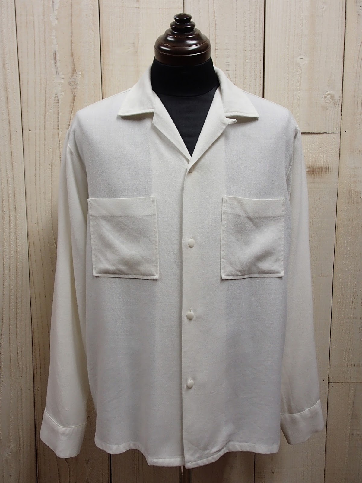 LITTLE REATA Late 1950's White Rayon Shirts