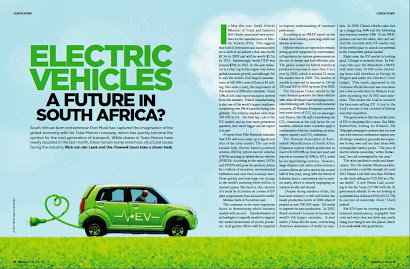 FINWEEK Cover Feature: Do EV's have a future in South Africa - by Nick van der Leek [June 2013]