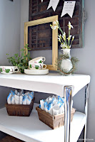Turn a rusty flea market rolling cart into the perfect addition to your farmhouse style home