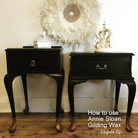 How to use Annie Sloan Gilding Wax Gold dipped bedside tables