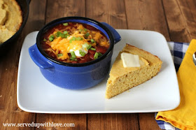 Easy Crock Pot Chili recipe from Served Up With Love