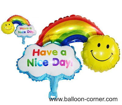 Balon Foil Have A Nice Day & Happy Birthday / Balon Foil Rainbow Balon Foil Have A Nice Day & Happy Birthday / Balon Foil Rainbow