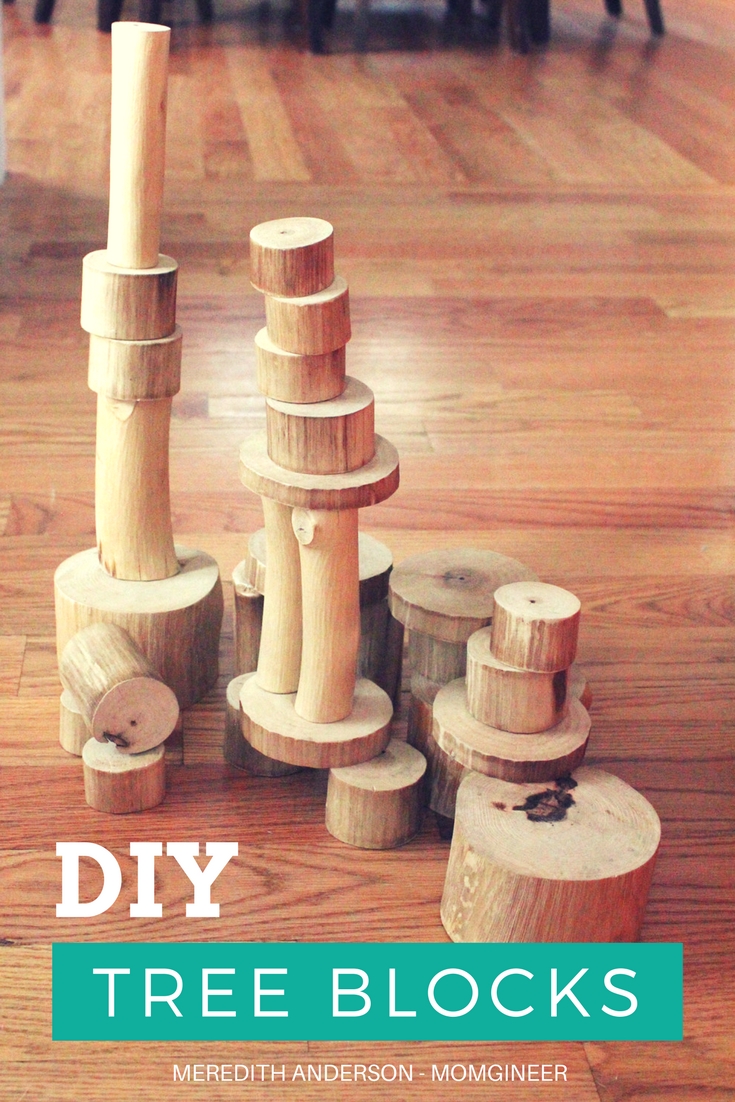 Create Homemade Tree Blocks Natural STEM Toy momgineer