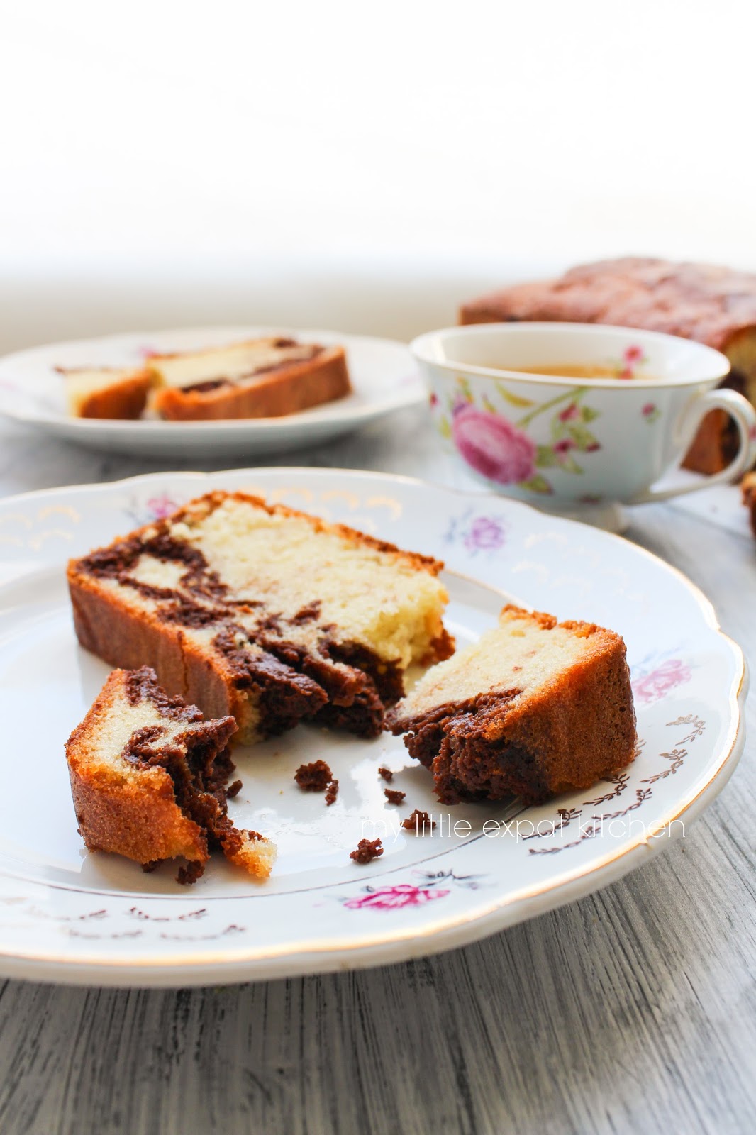My Little Expat Kitchen Vanilla and homemadenutella pound cake