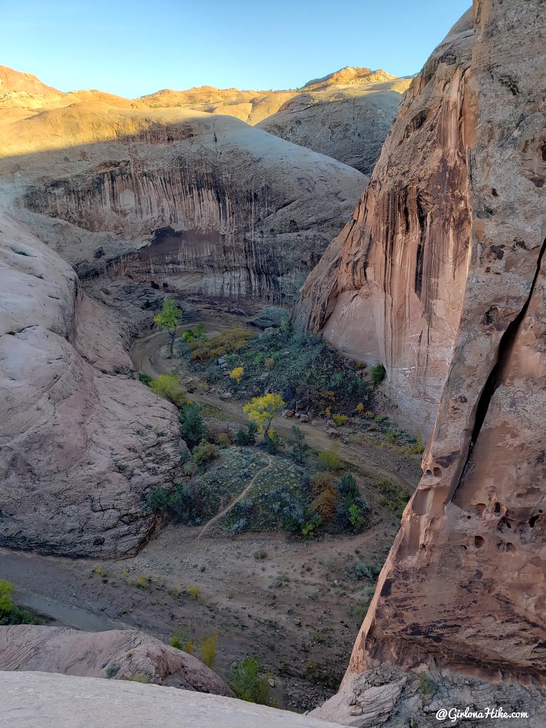 Backpacking Halls Creek Narrows, Capitol Reef National Park Girl on a