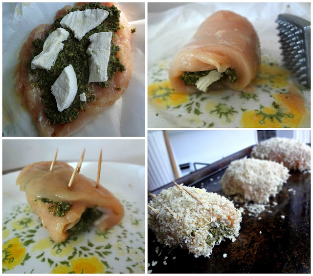 Mozzarella Pesto Stuffed Chicken Breasts
