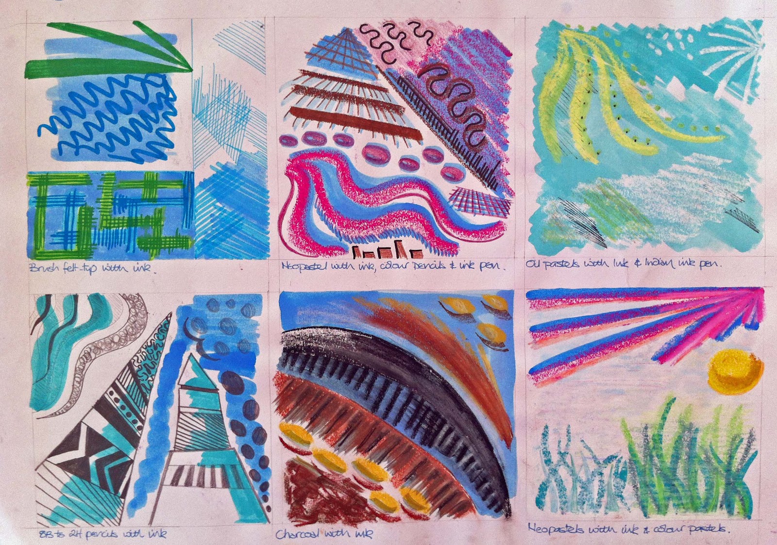 Mark Making In Colour 1 – Making marks | OCAdrawing1jfm