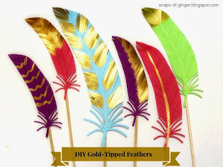 DIY Gold-Tipped Feathers
