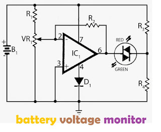 Battery voltage monitor - Electronic Circuit