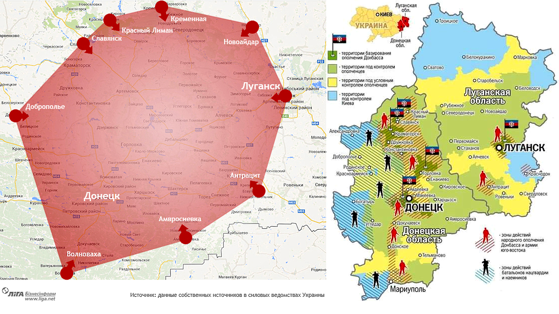 Кременная лнр карта