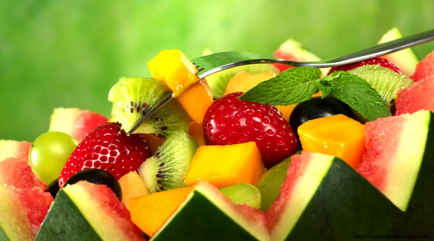 Fresh Fruit Salad HD Wallpaper For Desktop and Mobile