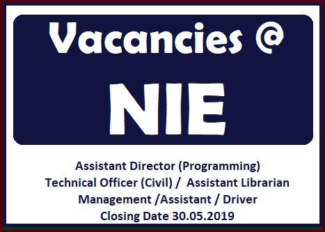 Vacancies @ NIE