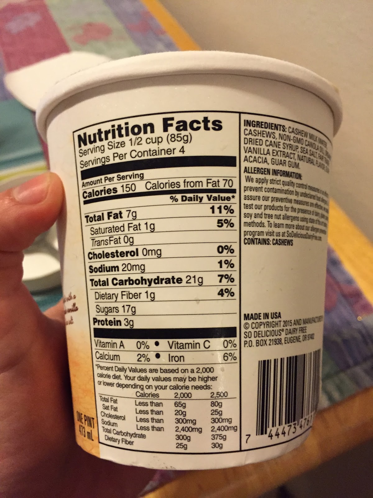 NewtoMe Brand Alert So Delicious Cashew Milk NonDairy Frozen Dessert