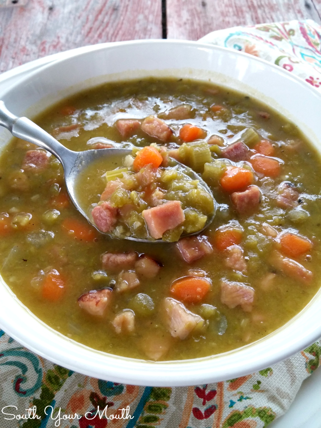 Dad's Split Pea Soup With Ham - Tastefully Grace