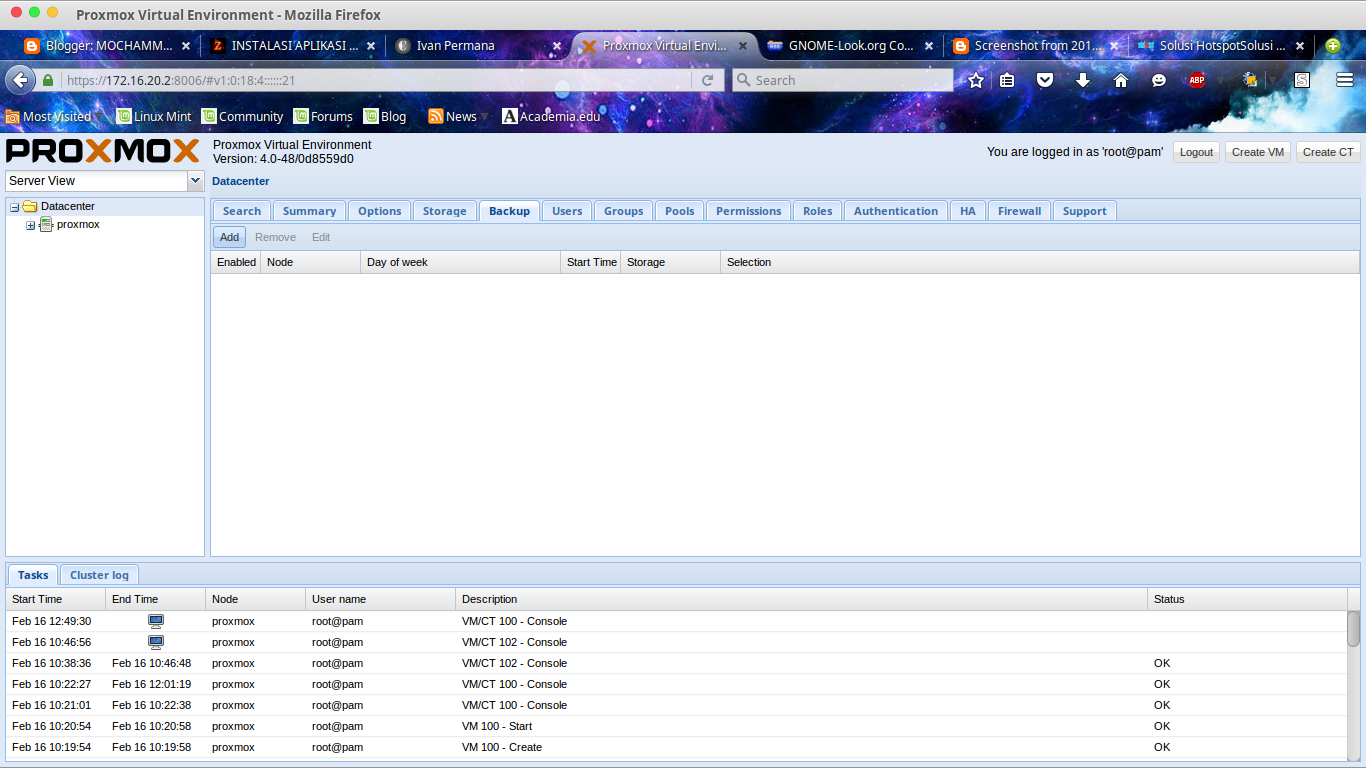 Cluster log
