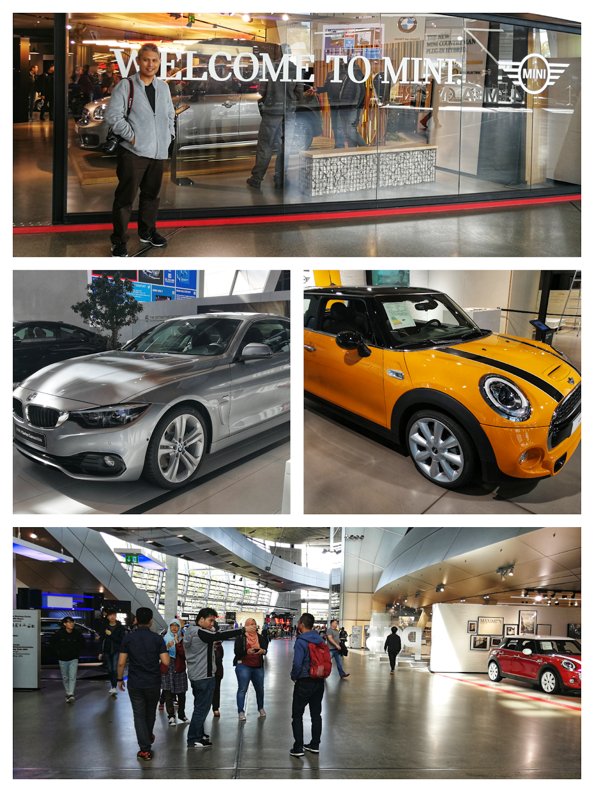 Di ruang pameran BMW Museum & Welt, Munich