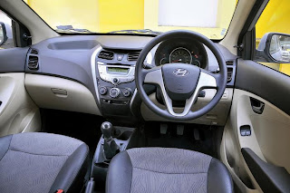 Hyundai Eon interior and steering