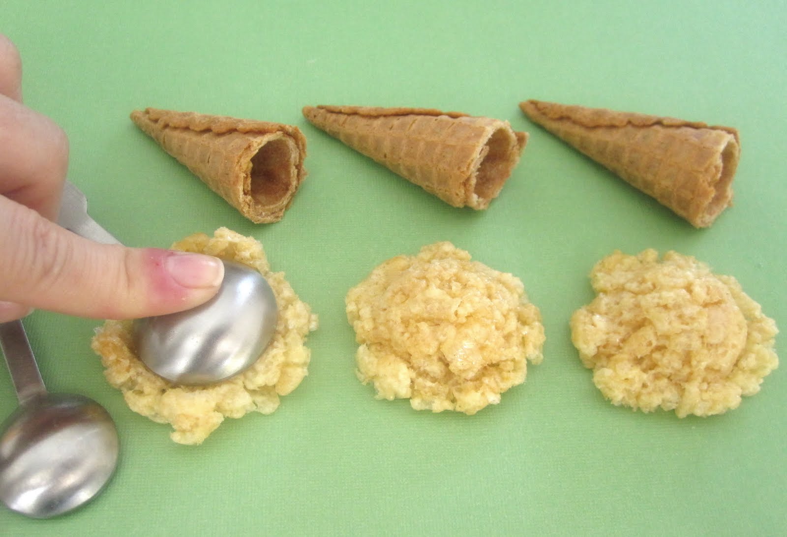 Ice Cream Cone Crispy Treats The Lindsay Ann