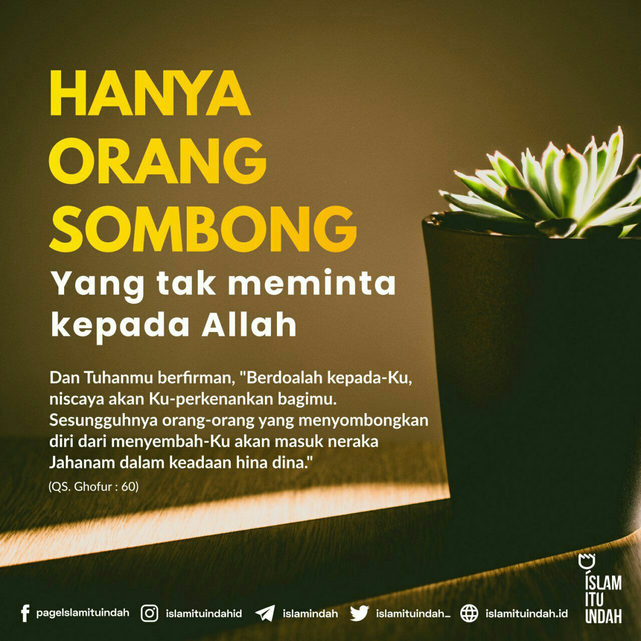 Cahaya Islami Jangan Pernah Merasa Sombong