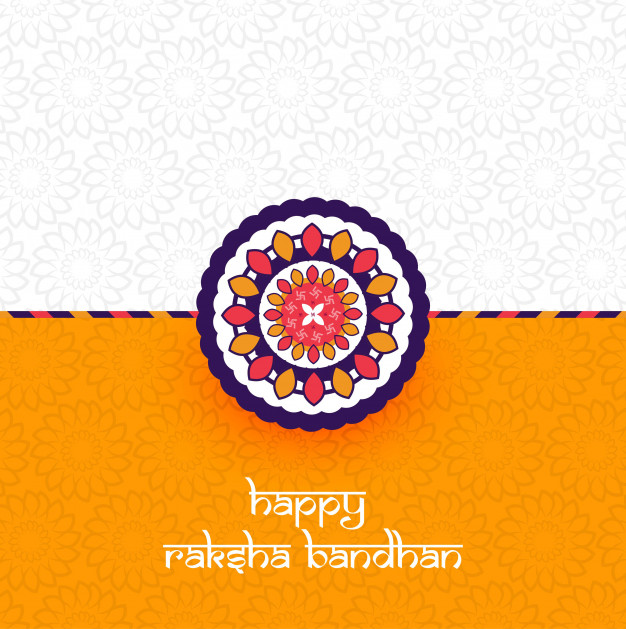 Beautiful Rakhi decorated Free Vector