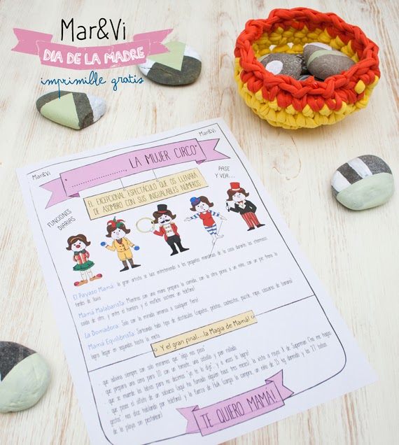 Lámina para imprimir gratis para el día de la madre